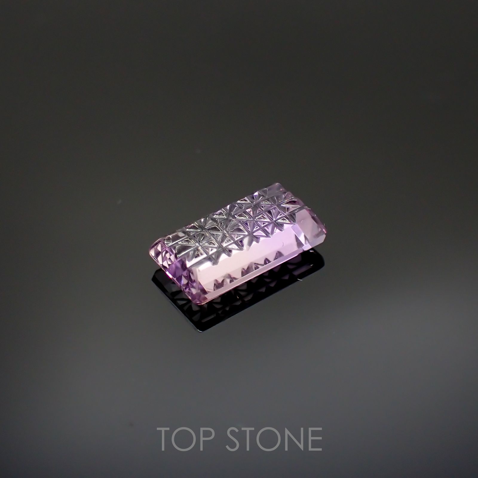 ◇甲州貴石切子Plus Three◇アワーグラスアメジスト カード付き モロッコ産 2.55ct[220114604]11.8x6.7mm前後