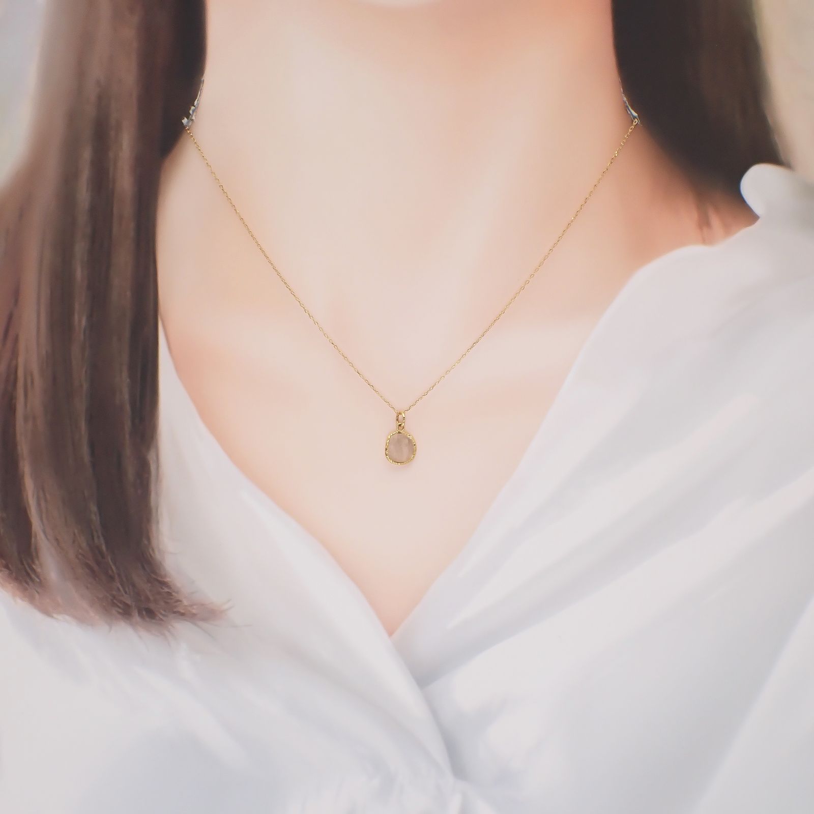◇K18仕様◇スライスダイヤモンド 槌目デザイン ペンダントトップ/チャーム(※チェーン別売り) [250229892]8.4x7.9mm前後