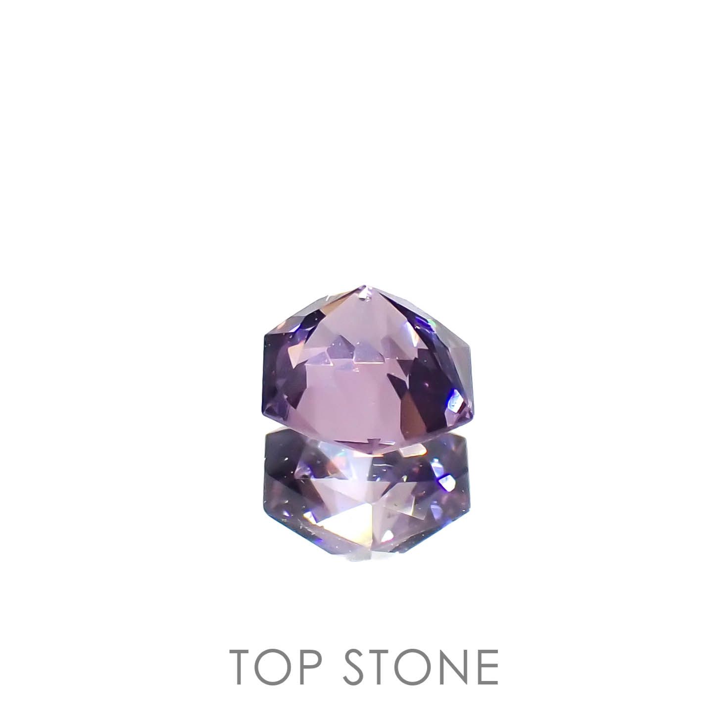 ◇ヘキサゴンカット◇パープルスピネル(宝石名スピネル)ビルマ/マダガスカル産 0.37ct 識別済[230220646]4.2x3.9mm前後