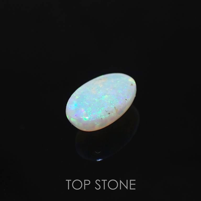 オパール(宝石名ホワイト・オパール)オーストラリア産 1.015ct ソ付[220717005]8.7x5.8mm前後