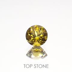クリノゾイサイト(宝石名クリノゾイサイト)パキスタン産 0.74ct 識別済[220115588]5.4x5.4mm前後