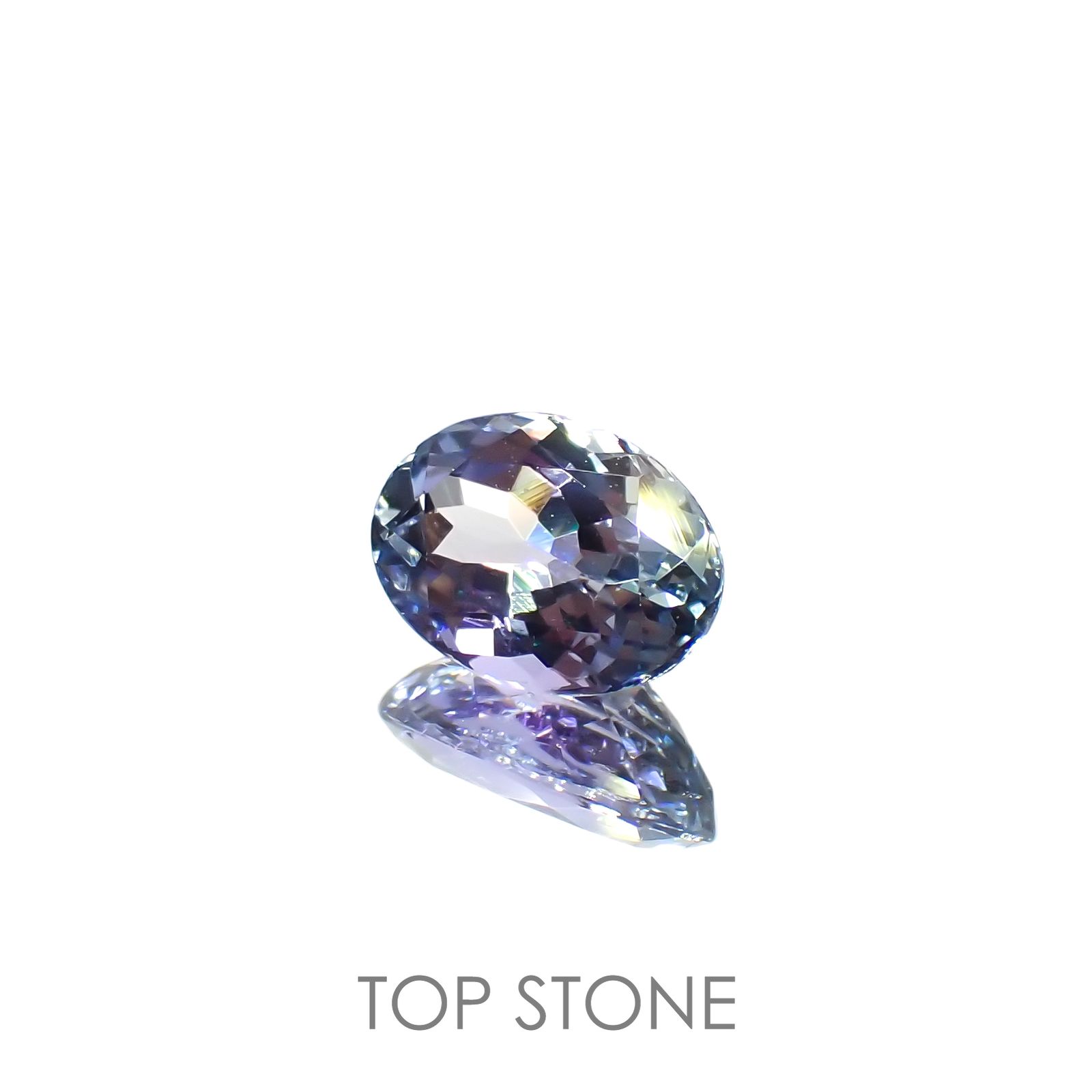 バイカラータンザナイト(宝石名ゾイサイト)タンザニア産 1.05ct 識別済[220717001]7.7x5.4mm前後