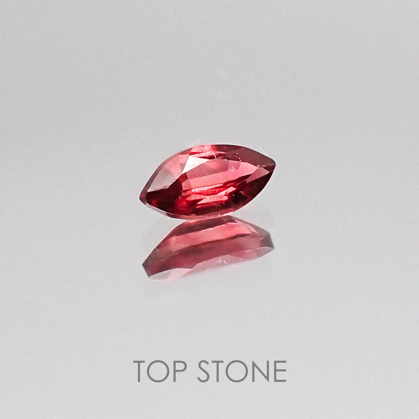 レッドスピネル(宝石名レッド・スピネル) タンザニア産 0.17ct 識別済[20073919]4.8×2.5mm前後