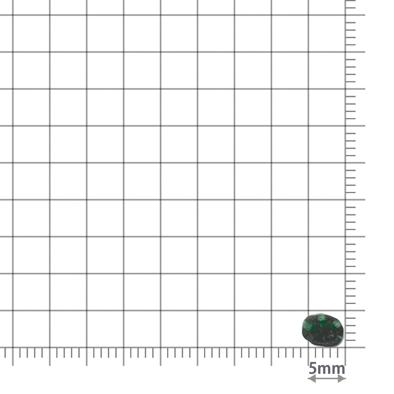 逆トラピッチェエメラルド(宝石名エメラルド)コロンビア産 識別済 0.36ct / 5.4x4.3mm前後 [260424414]