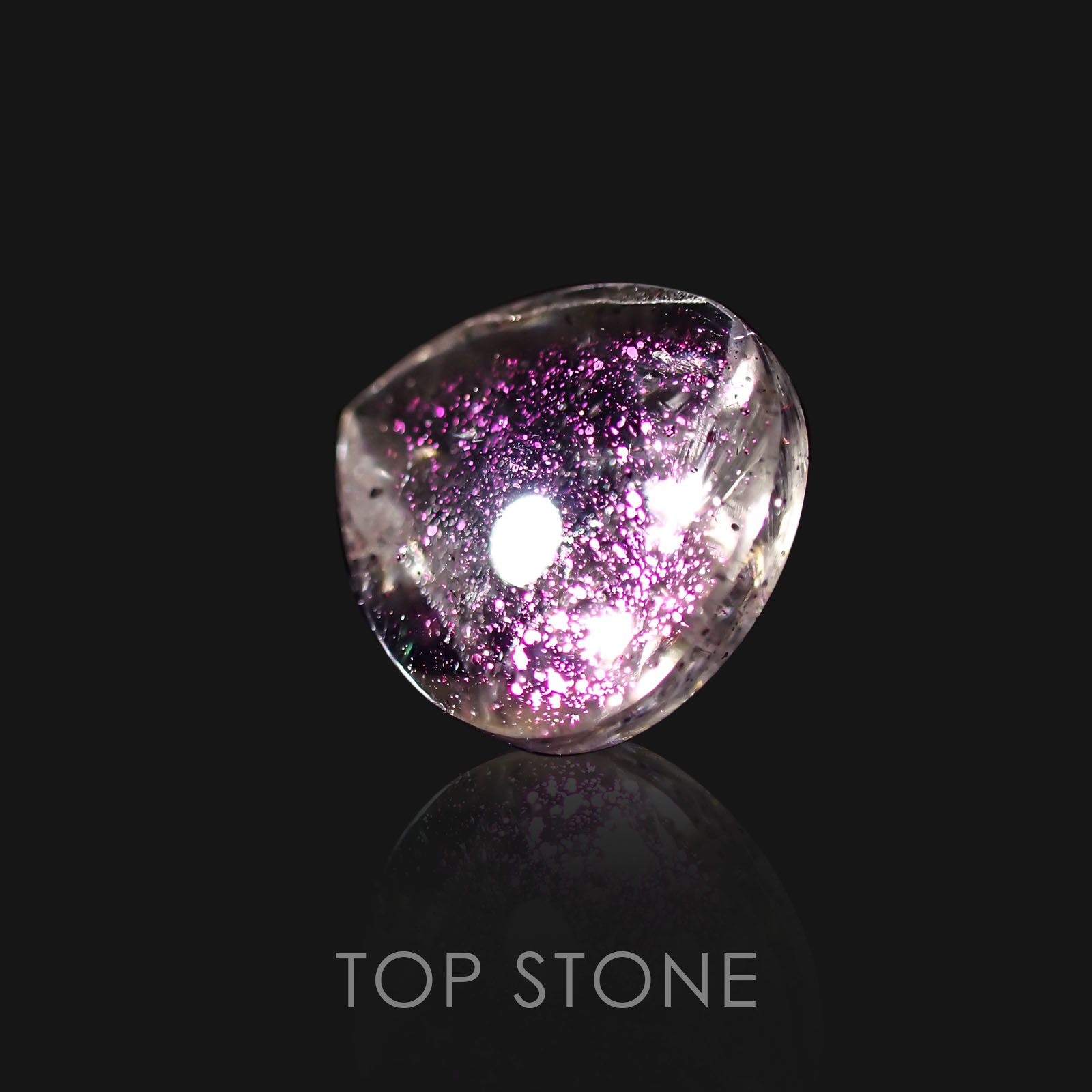 ティンカーベルクォーツ ブラジル産 ルース 9.84ct[20128637]16.1×13.3mm前後