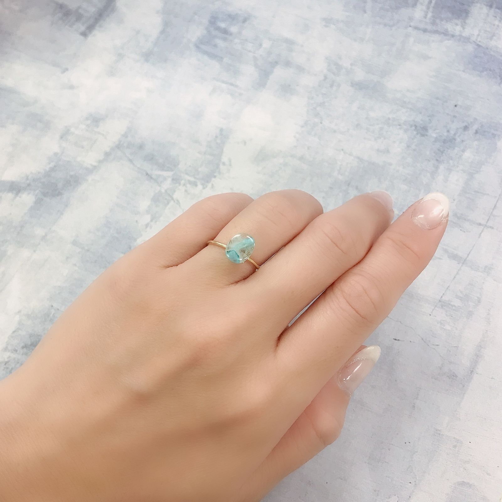 パライバトルマリンインクォーツ ブラジル産 1.25ct[220716916]9.1x7.2mm前後