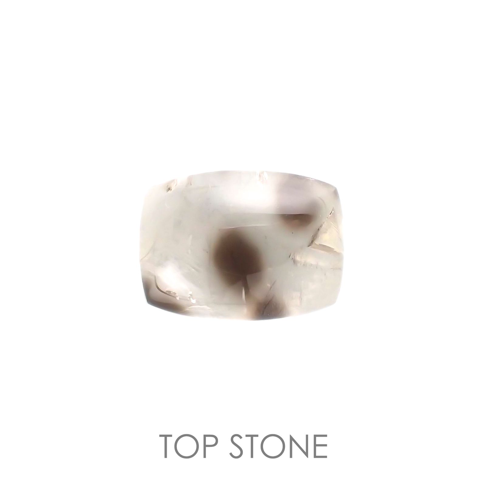 ダルメシアンクォーツ(宝石名ラジエーション・ダメージ・クォーツ) ブラジル産 12.26ct 識別済[210812886]16.3×12mm前後