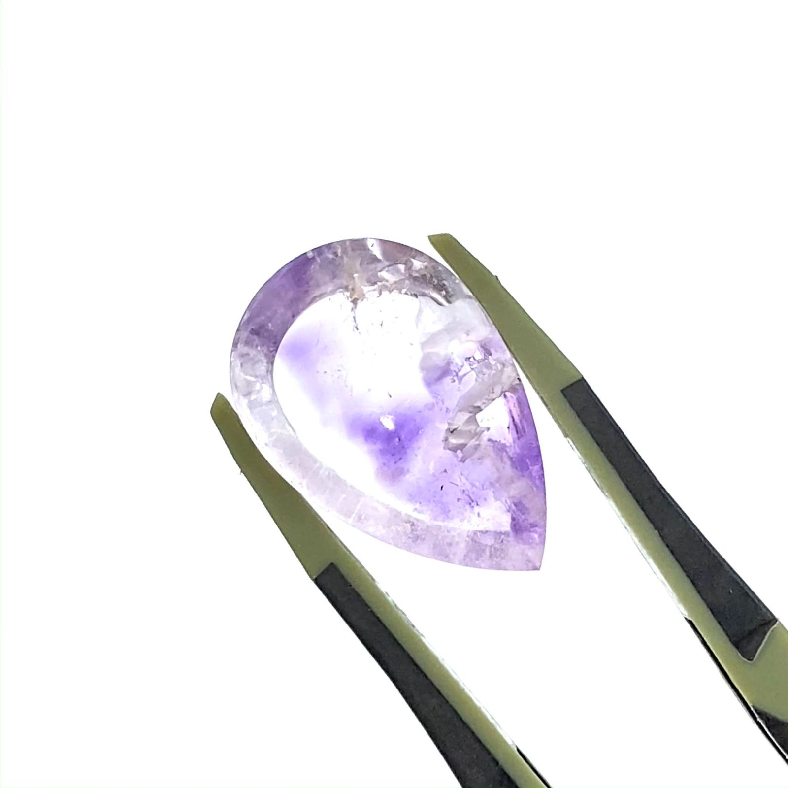 アメジストエレスチャル ブラジル産 15.93ct / 21.3x14.3mm前後