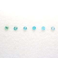 パライバトルマリン カラーグラデーション6pcsセット ブラジル産 0.19ct(6pcs合計)[230220483]1.9-2.0x1.9-2.0mm前後