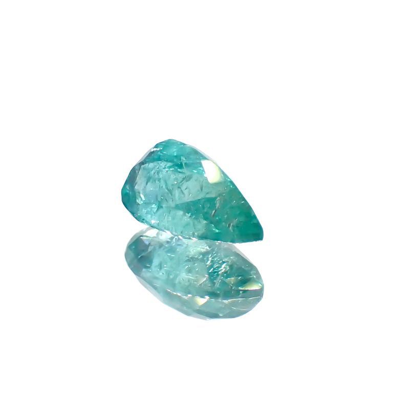 パライバトルマリン(宝石名トルマリン/別名パライバ・トルマリン)ブラジル・パライバ州バターリャ鉱山産 0.498ct ソ付(宝貴協)[221018793]6.2x3.7mm前後