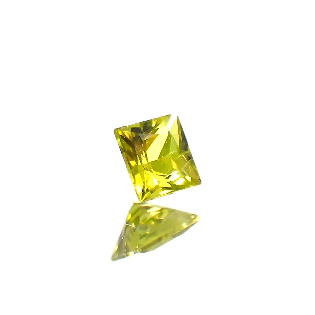 ◇プリンセスカット◇クリソベリル スリランカ/マダガスカル産 0.26ct [250330007]3.4x3.4mm前後