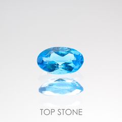 ネオンブルーアパタイト(宝石名アパタイト) ブラジル産 0.22ct 識別済[210712565]4.8×2.8mm前後