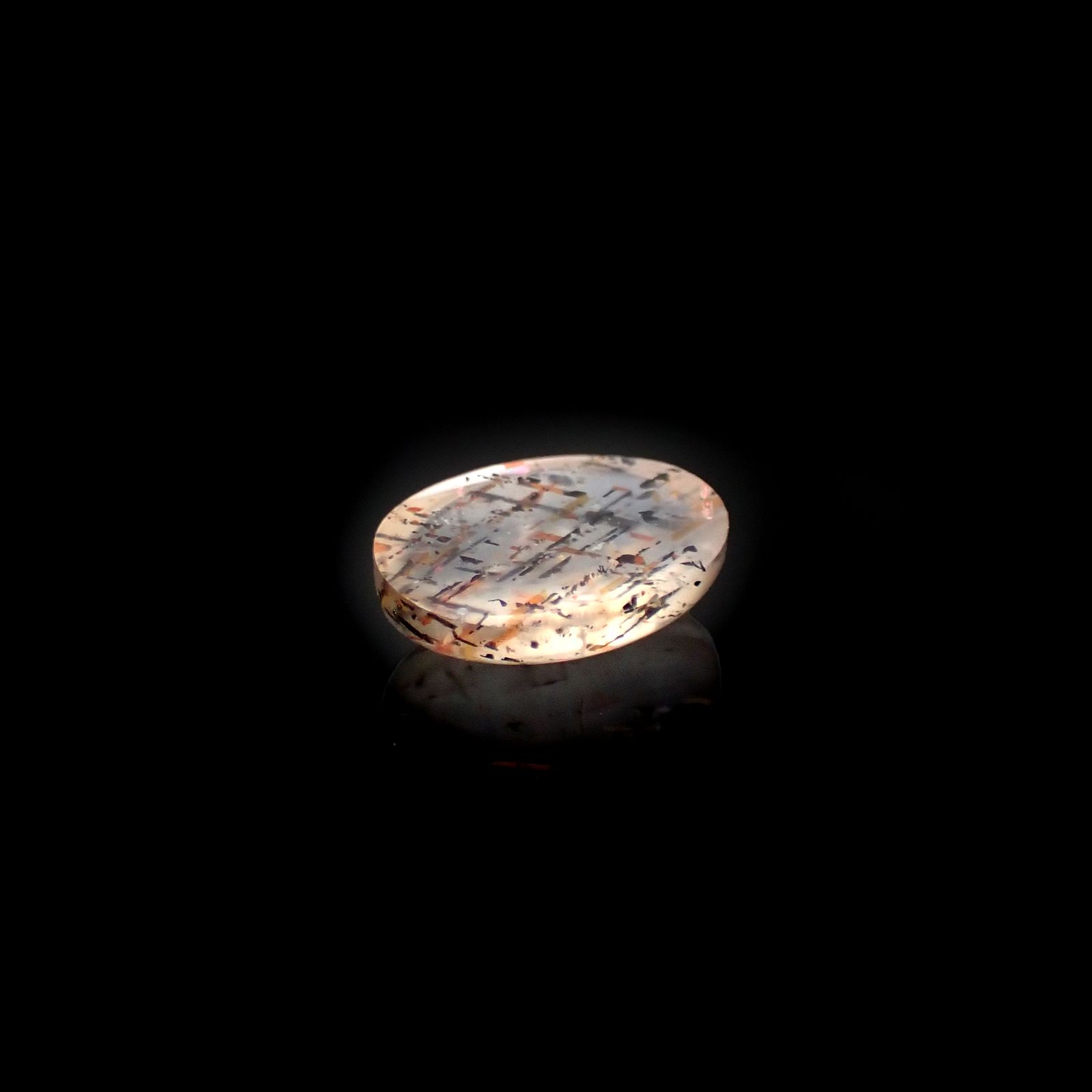 レインボーラティスサンストーン オーストラリア産 0.92ct[230722896]8.1x5.7mm前後