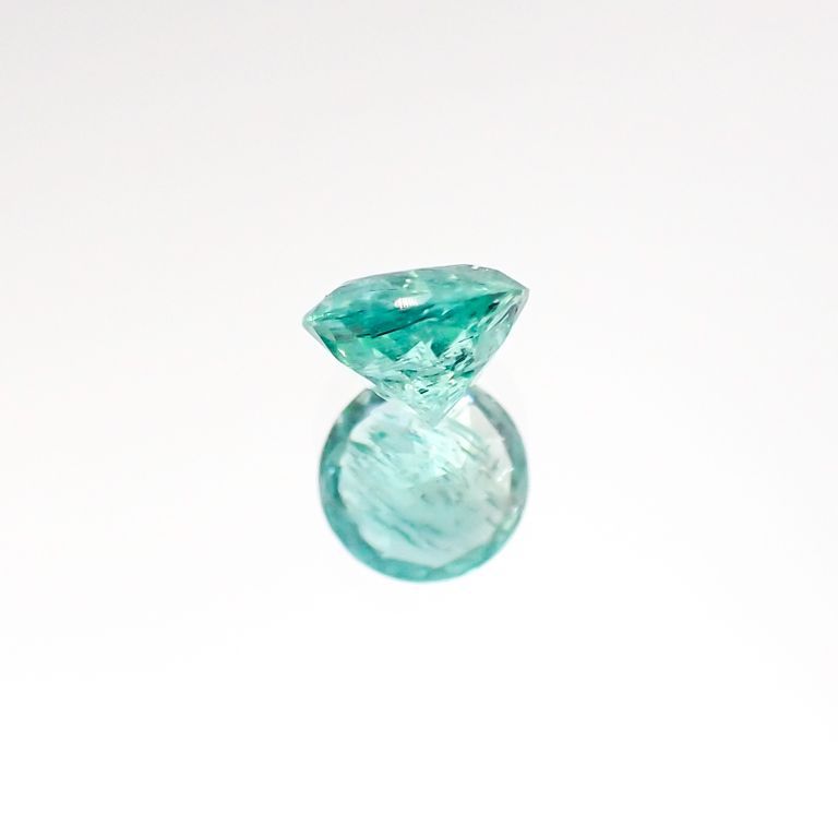 パライバトルマリン(宝石名トルマリン/別名パライバ・トルマリン) ブラジル産 0.288ct ソ付(宝貴協)[20106435]4.2×4.1mm前後