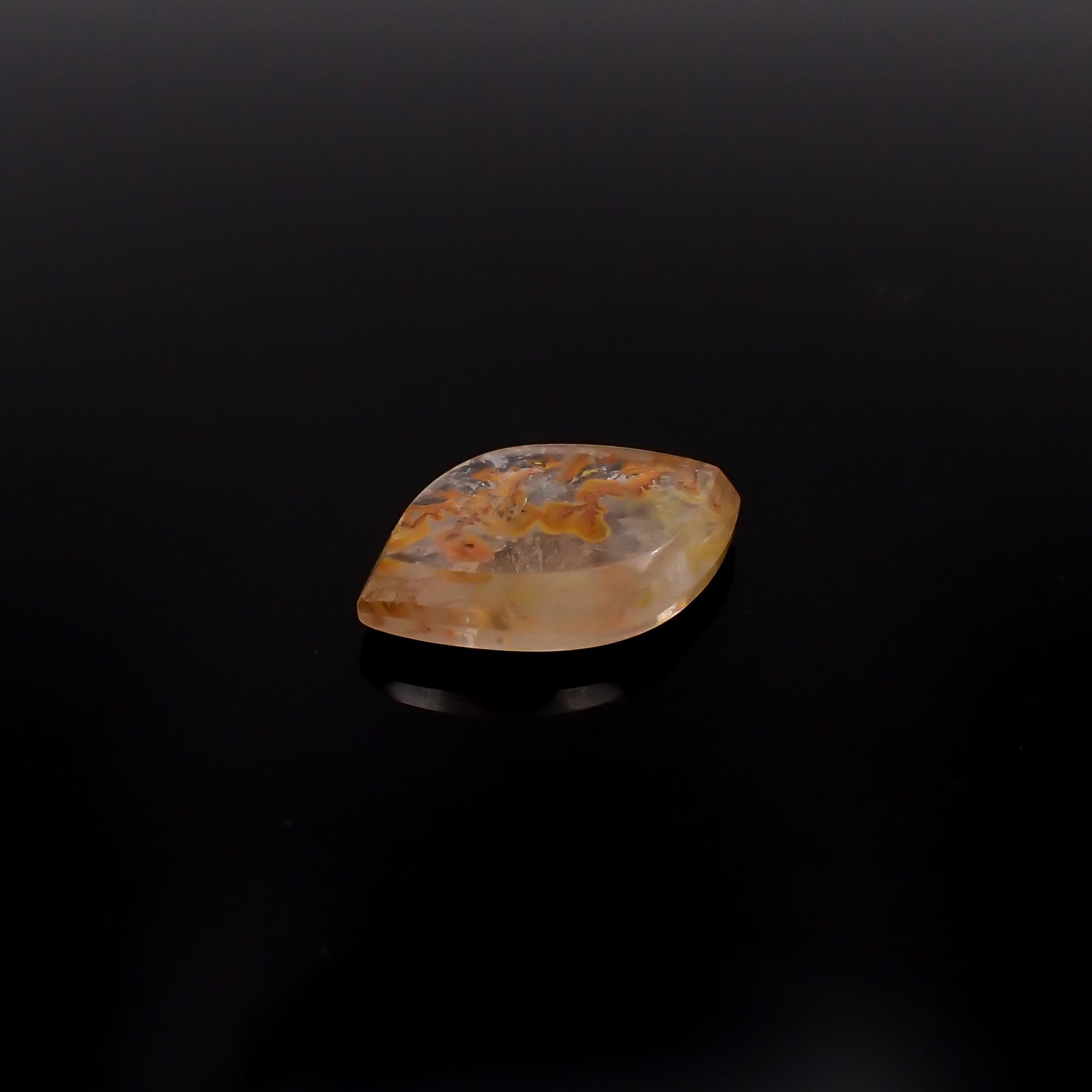 レッドデンドリチッククォーツ ブラジル産 12.42ct[231225086]22.9x15.4mm前後