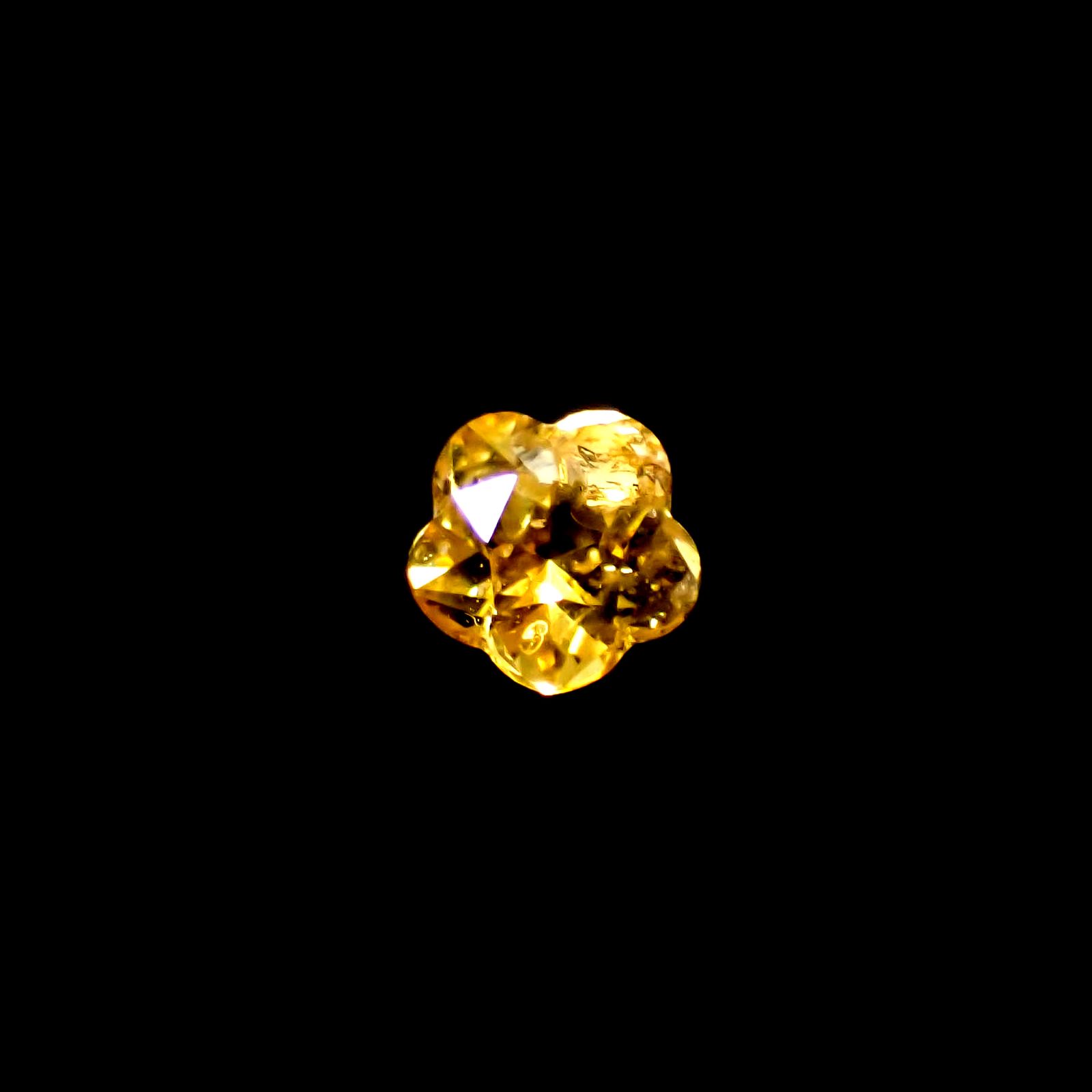 ◇カスタム・フラワーカット◇ファンシーカラーサファイア スリランカ/マダガスカル産 0.35ct [250329991]4.2x4.2mm前後