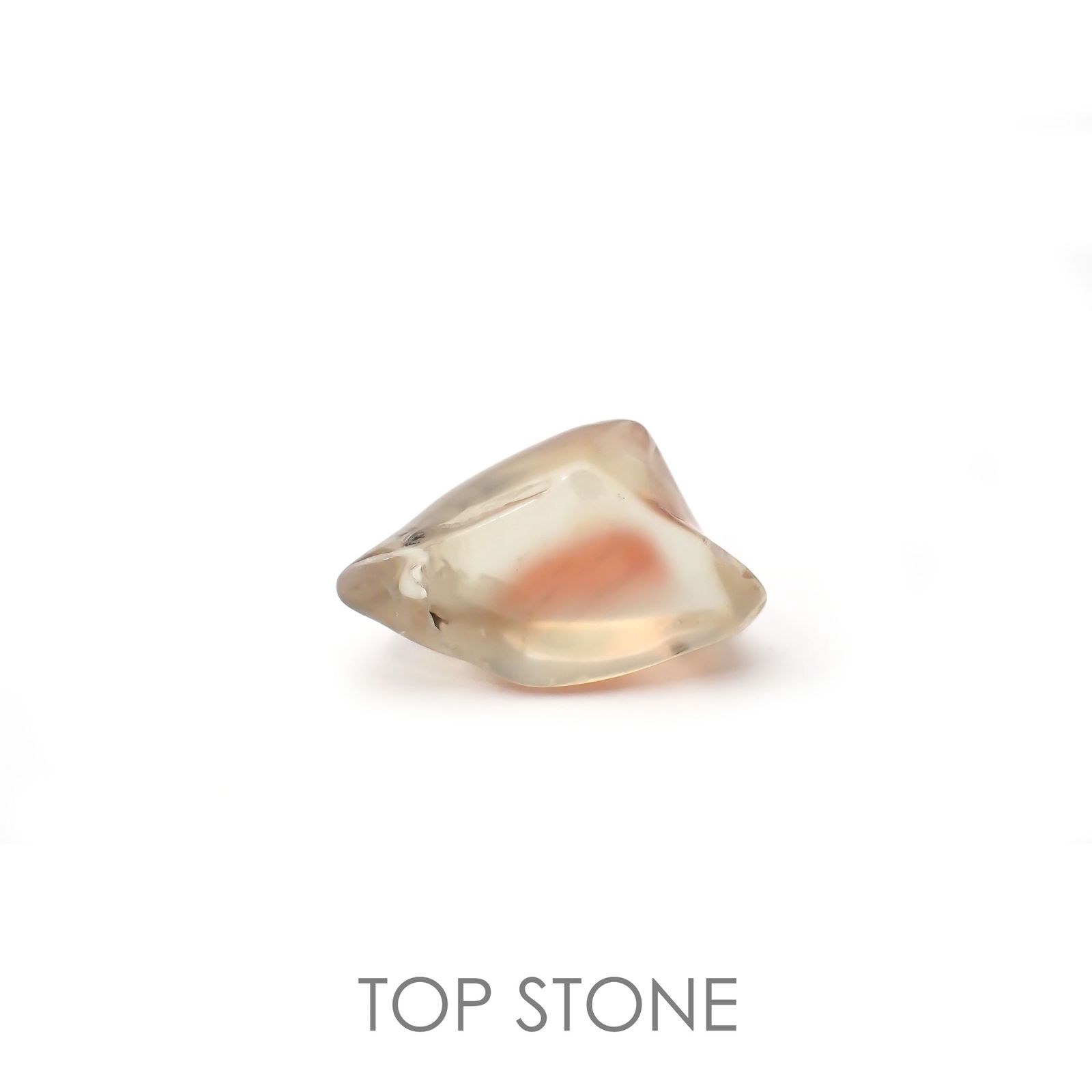 オレゴンサンストーン 原石スライス磨き アメリカ・オレゴン州産 5.88ct[220918002]15.9x8.5mm前後