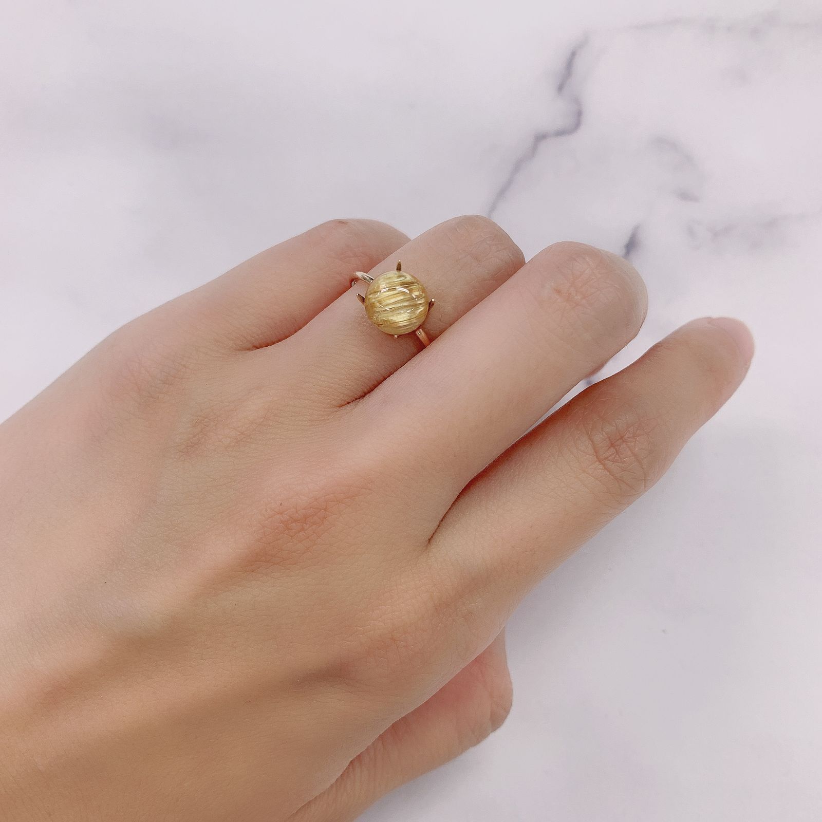 ルチルクォーツ ブラジル産 ルース 2.44ct[210913305]8.2×8.2mm前後