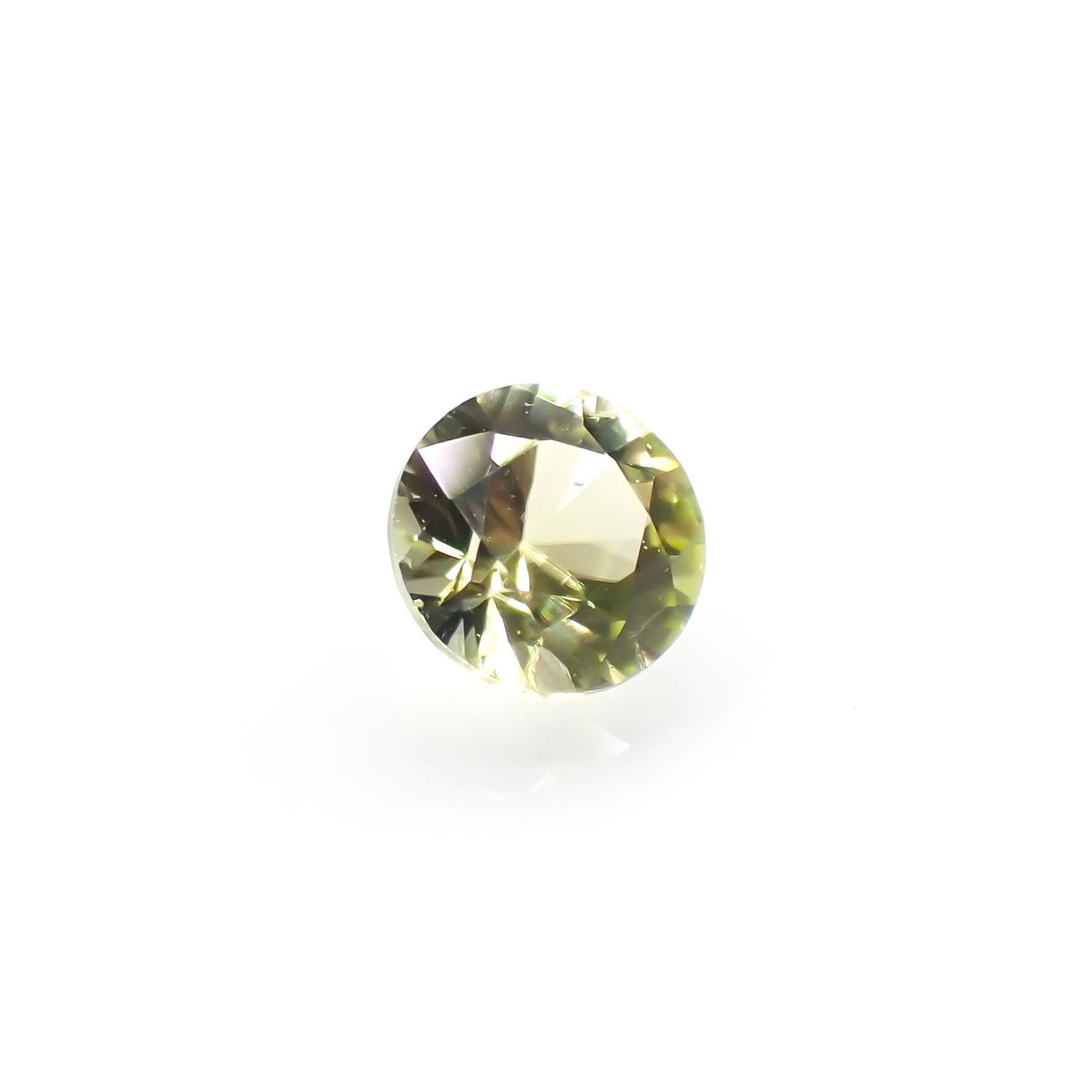 パラサイティックペリドット(宝石名ペリドット)採取地：ロシア 0.091ct 識別済[220616231]2.7x2.7mm前後
