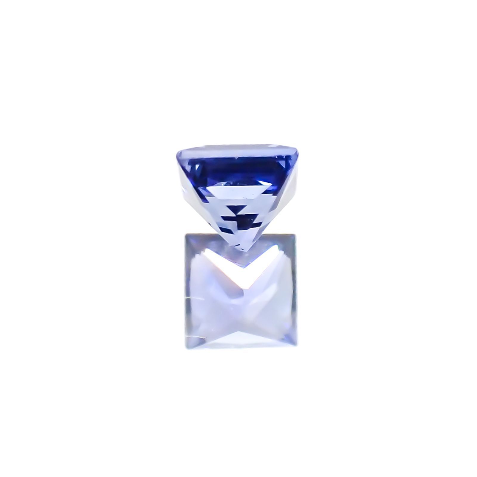 ◇プリンセスカット◇サファイア(宝石名サファイア)スリランカ産 0.14ct 識別済[230622456]2.7x2.6mm前後