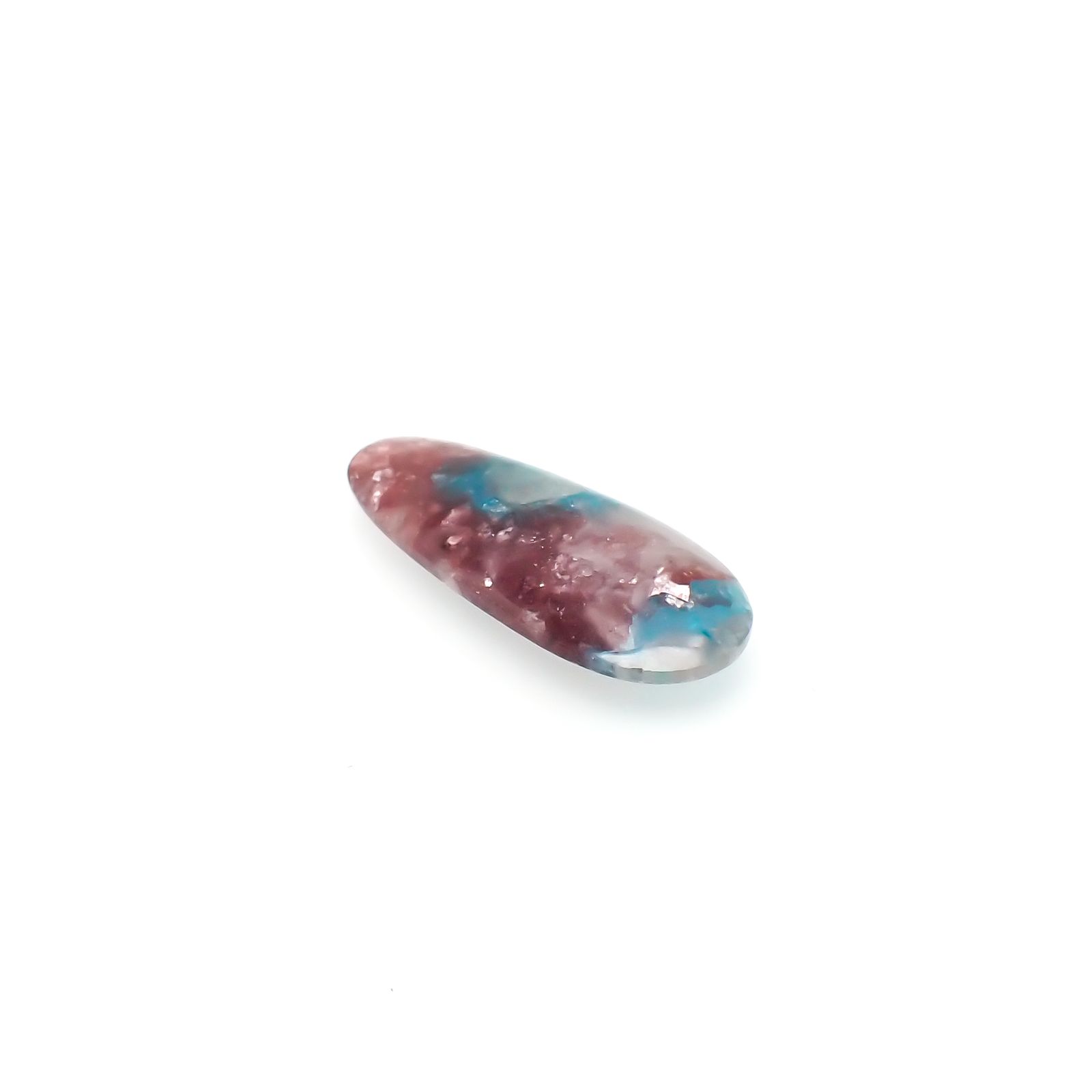 ◇リバーシブル・ペアセット◇バイカラーパライバトルマリンインクォーツ ブラジル産 12.78ct(2pcs合計)[231224453]23.8x9.6-9.7mm前後