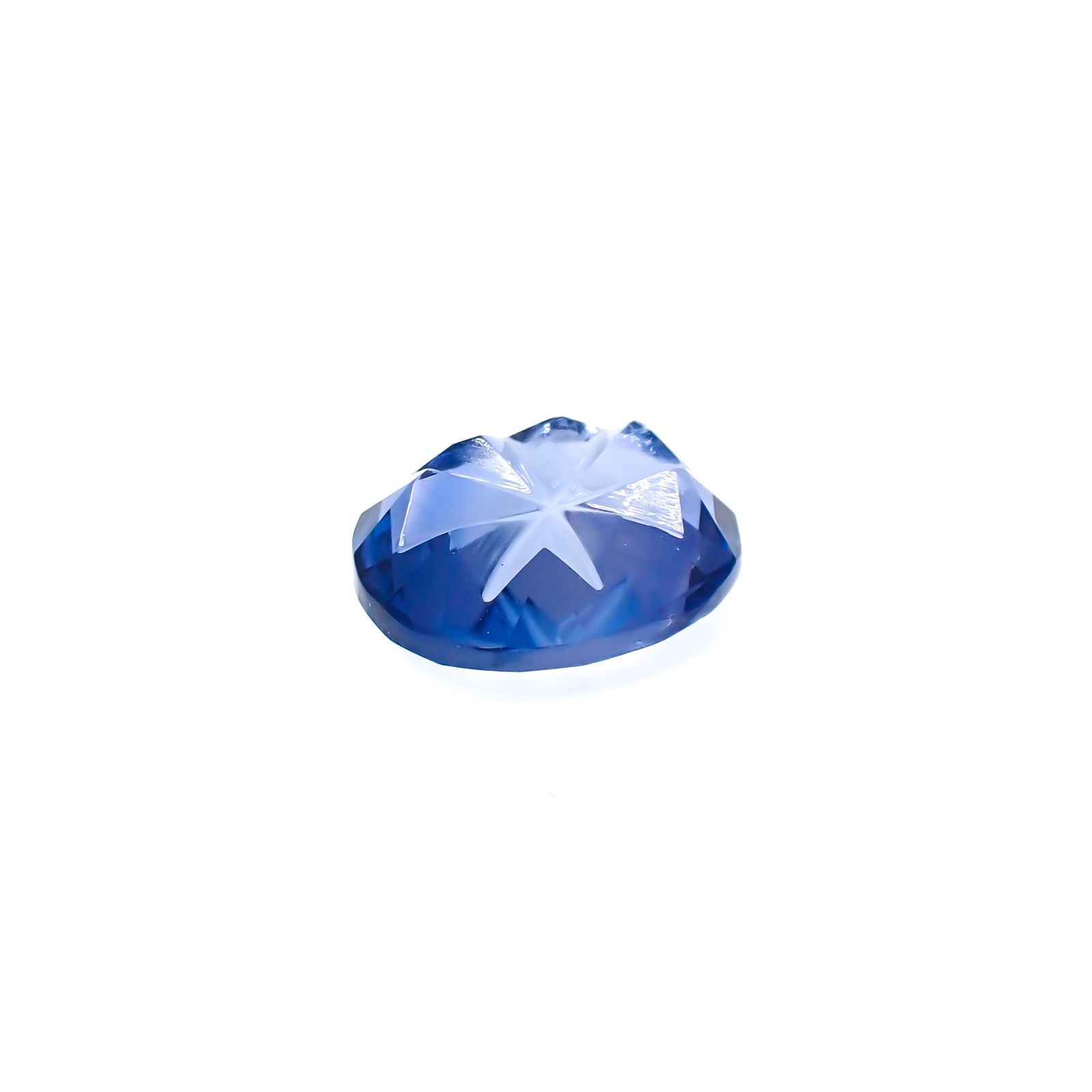 ◇甲州貴石切子Plus Three◇カラーチェンジフローライト カード付き ブラジル産 3.28ct[231225071]11.2x9mm前後