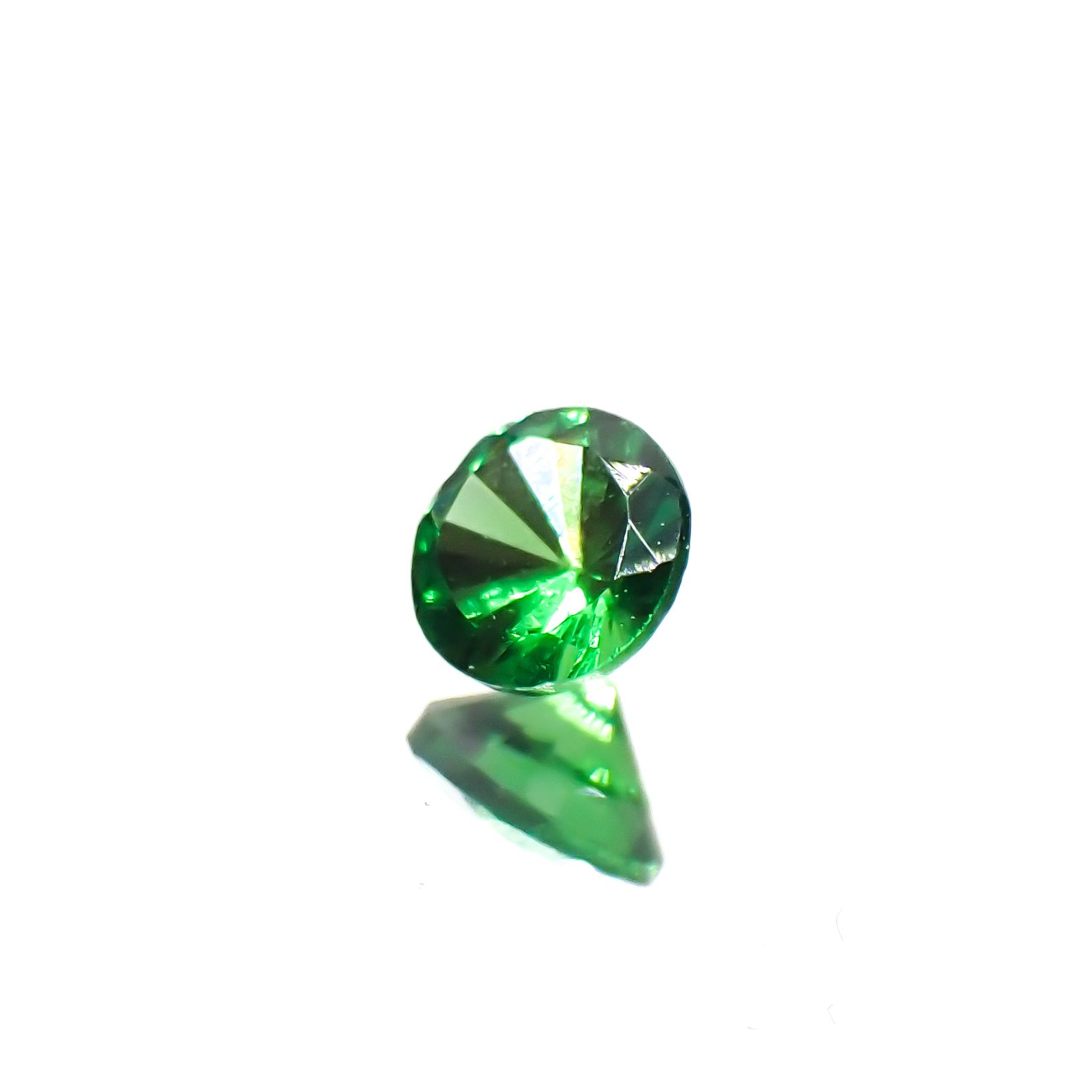 ツァボライト(宝石名グリーン グロッシュラー・ガーネット)タンザニア産 0.14ct 識別済[240226095]3.1x3.1mm前後