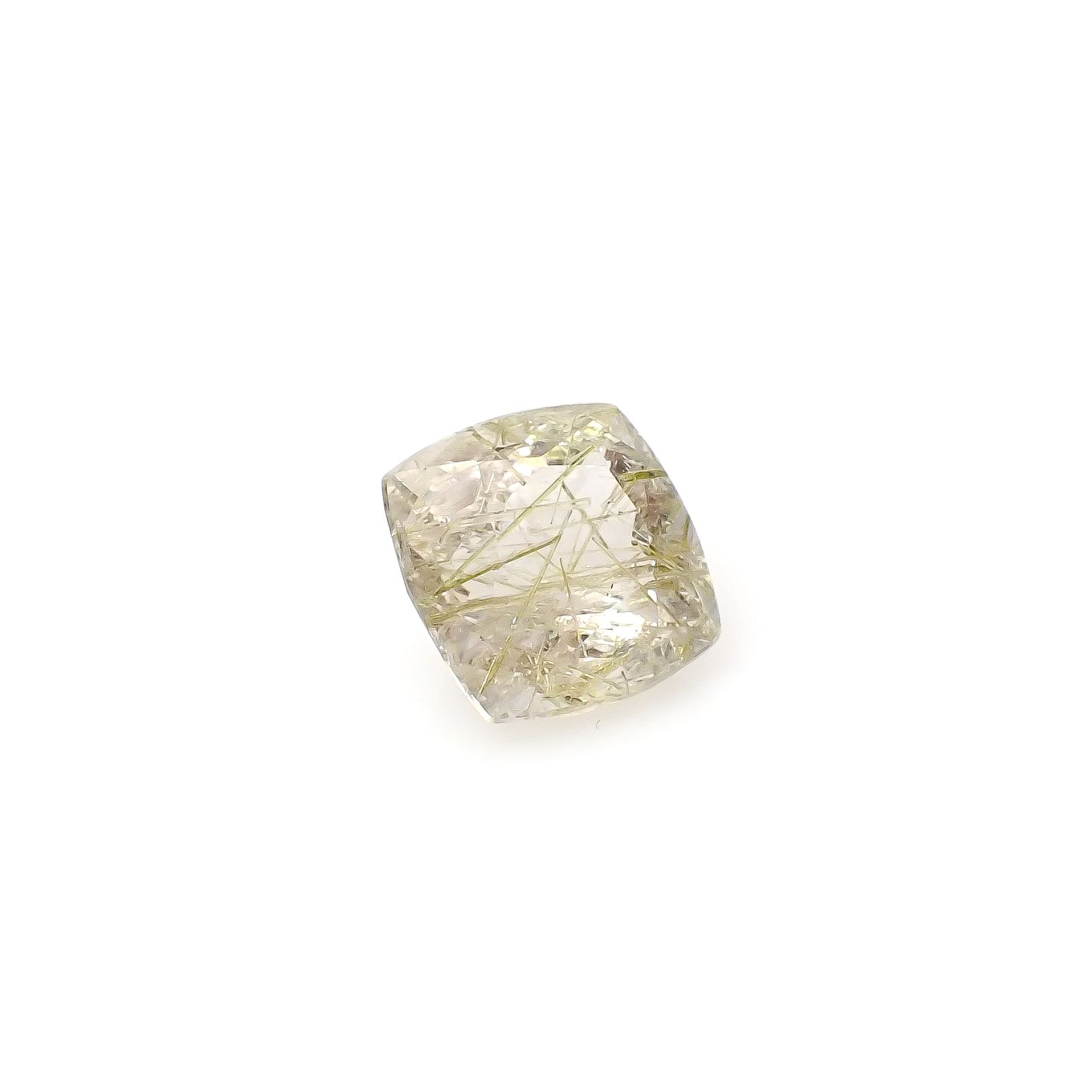 エピドートインクォーツ ブラジル産 5.40ct [240427299]10.7x10.7mm前後
