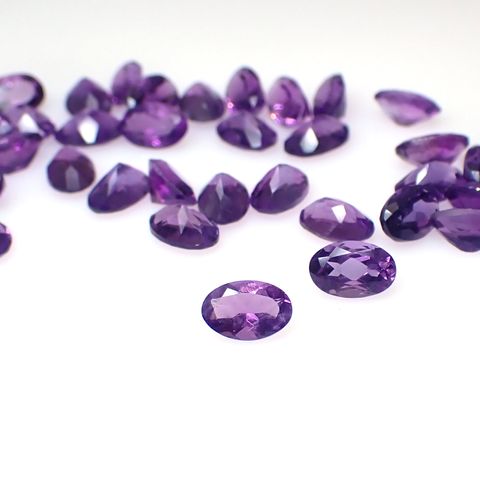 <ランダムセレクト1個販売>カラーシフトアメジスト ブラジル/ウルグアイ産 約0.35ct [250129804-PAC]6x4mm前後
