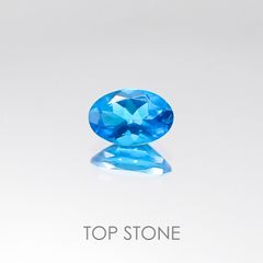 ネオンブルーアパタイト(宝石名アパタイト) ブラジル産 0.42ct 識別済[20095966]6.1×4mm前後