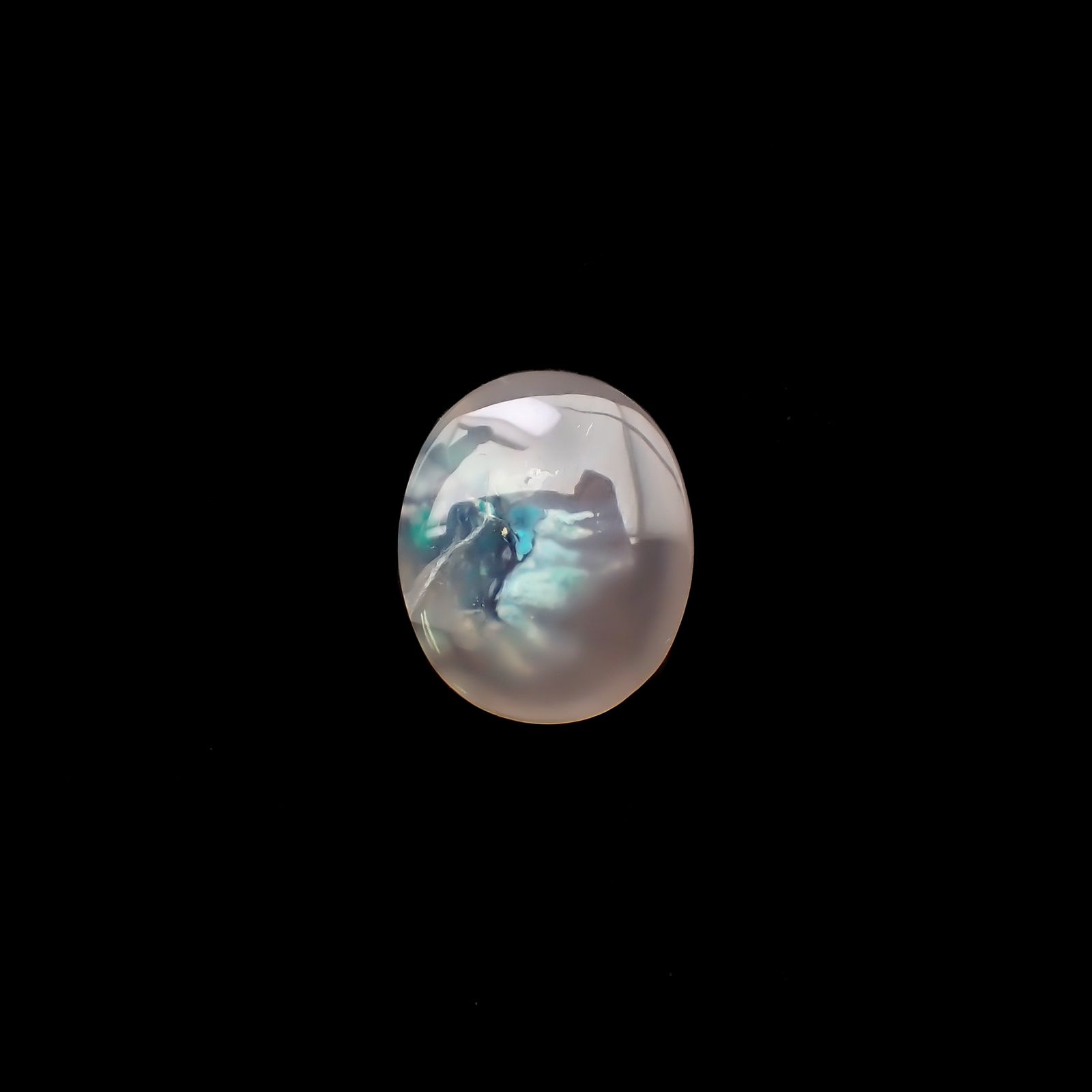コッパークリソコラインカルセドニー インドネシア産 12.39ct / 17x14.1mm前後 [260932801]