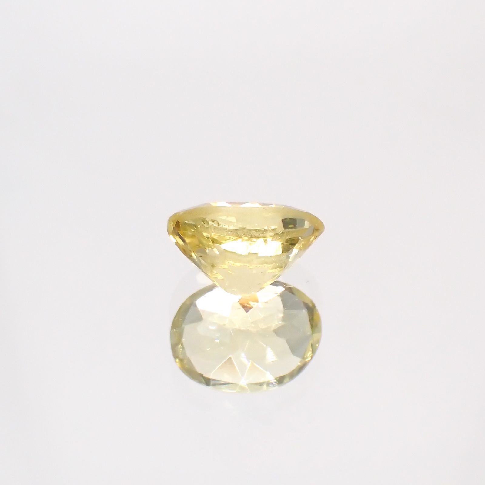 レモンイエローアパタイト(宝石名アパタイト) メキシコ産 1.25ct 識別済[210913227]7.8×6mm前後