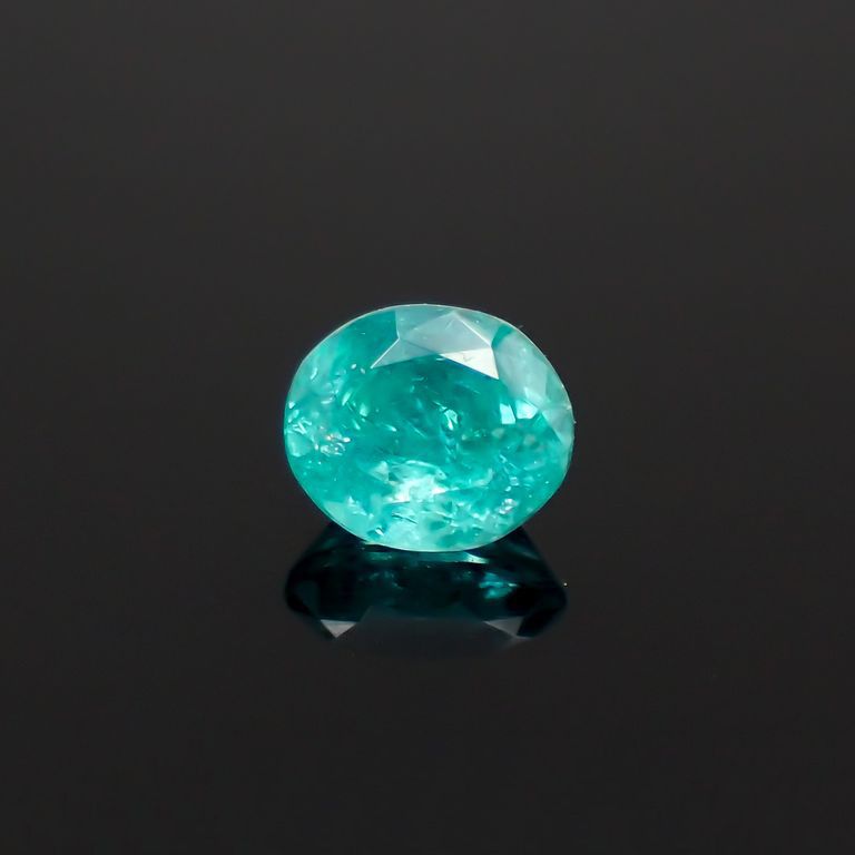 パライバトルマリン(宝石名トルマリン/別名パライバ・トルマリン)ブラジル・キントス鉱山産 0.33ct 識別済[230119872]4.5x3.8mm前後