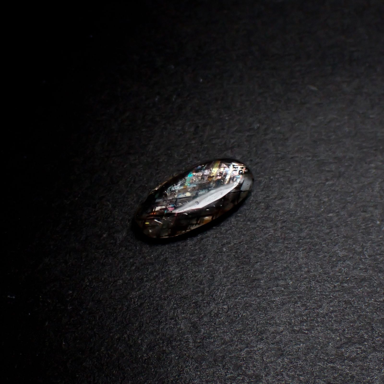 レインボーラティスサンストーン オーストラリア産 2.53ct [250430297]14.5x6.9mm前後
