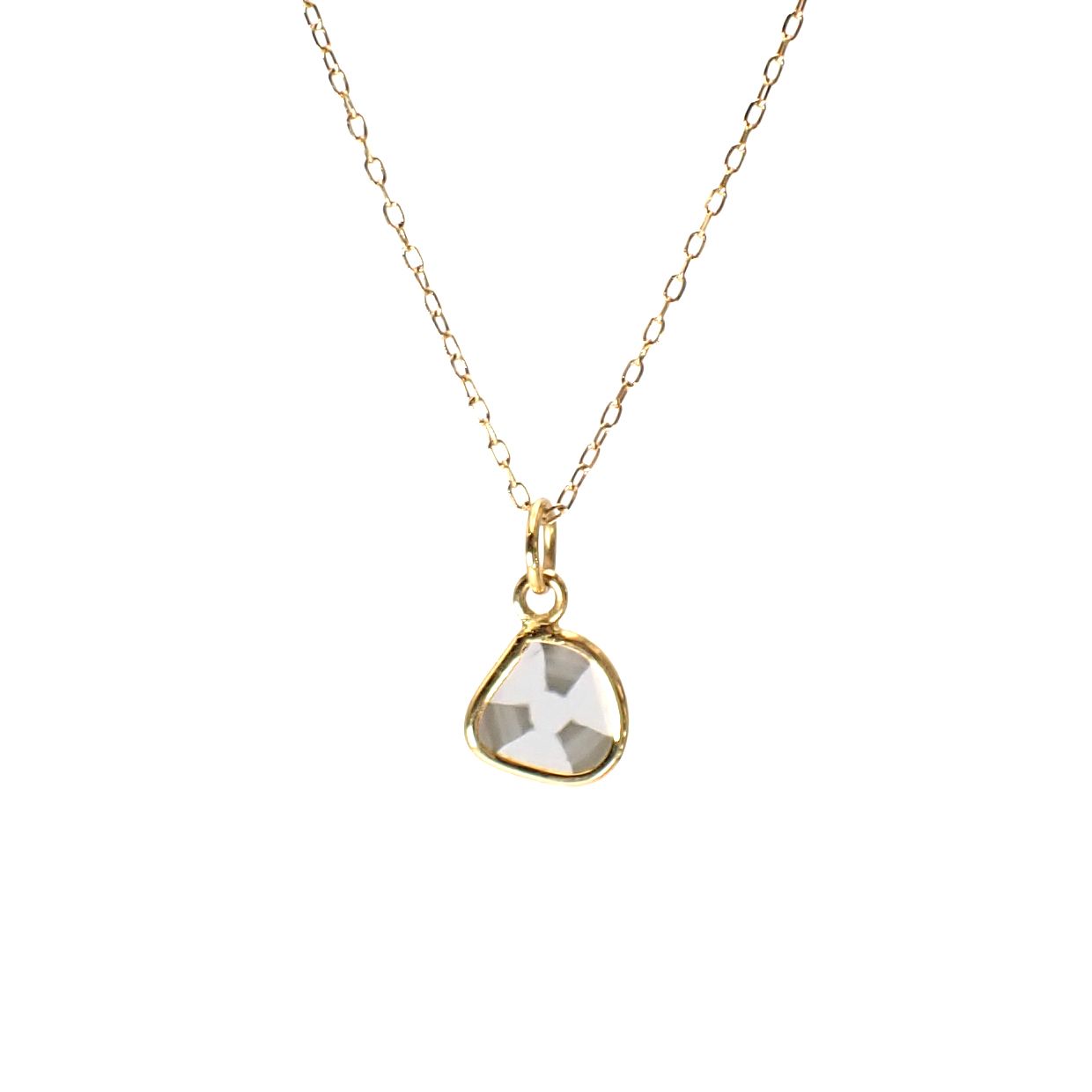 ◇K18仕様◇トラピッチェスライスダイヤモンド ペンダントトップ/チャーム(※チェーン別売り) 0.99ct / 6.8x6.8mm前後 [250430227]