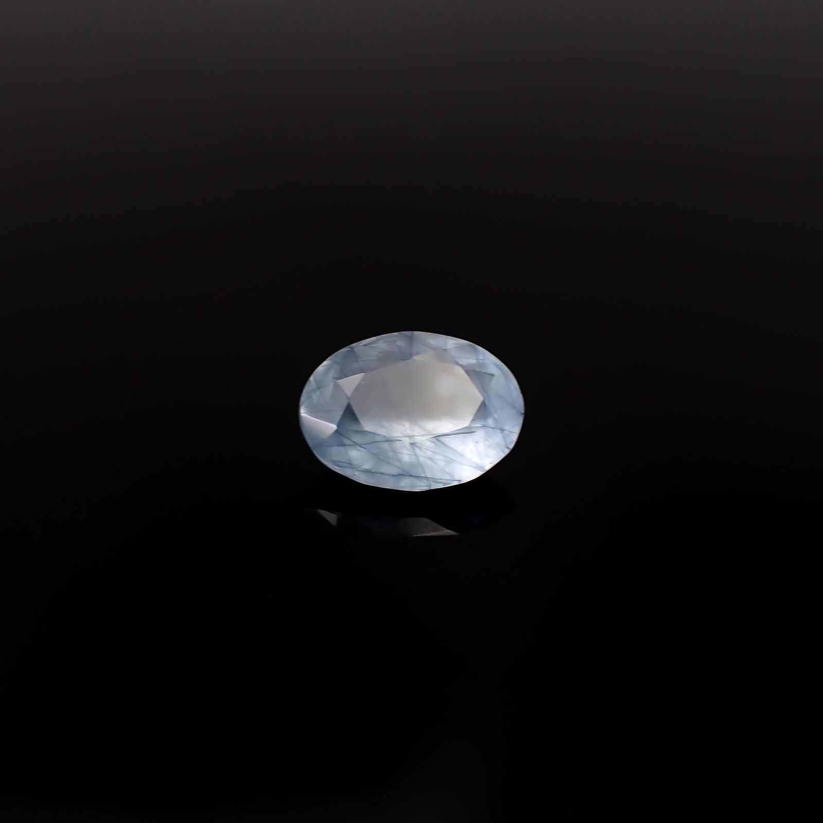 インディゴライトインクォーツ ブラジル産 3.68ct / 12.5x9.5mm前後 [260331832]