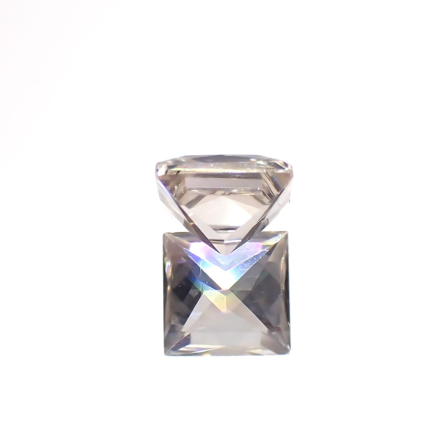 ◇プリンセスカット◇シャンパンカラージルコン スリランカ/カンボジア産 0.71ct[230521906]4.5x4.3mm前後