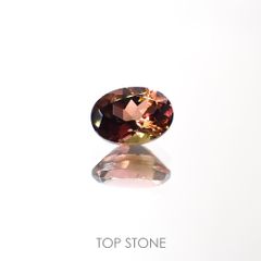バイカラートルマリン(宝石名トルマリン) ブラジル/アフリカ産 0.95ct 識別済[211013570]7.2×5.1mm前後
