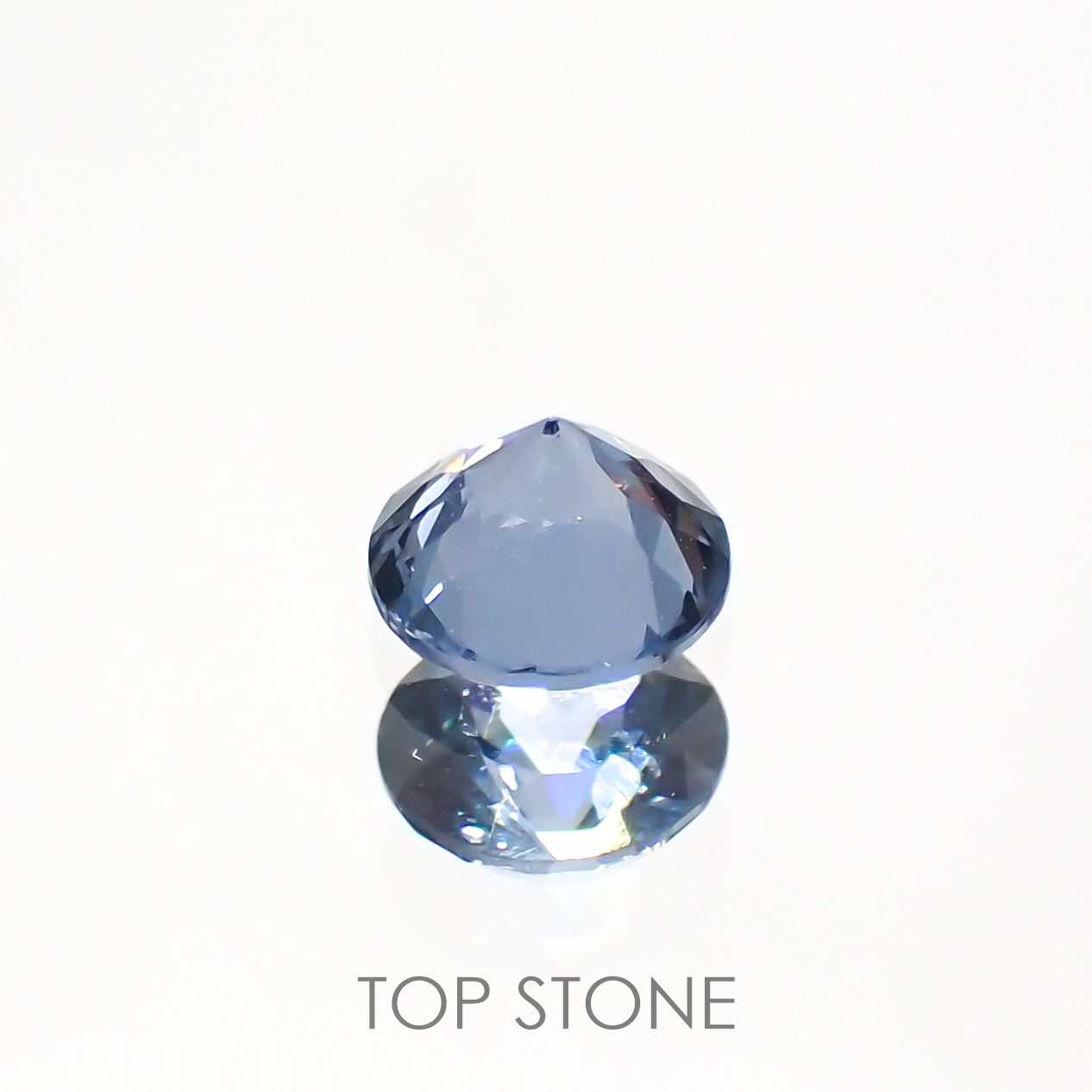 グレイッシュブルースピネル ビルマ産 ルース 0.38ct[210913140]4.4×4.4mm前後