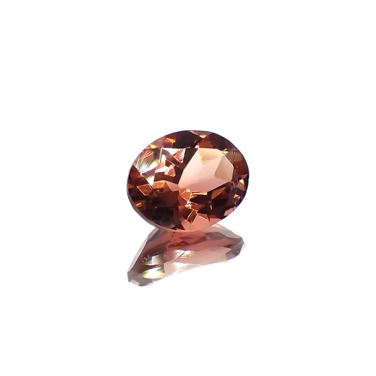 オレンジトルマリン(宝石名トルマリン)コンゴ民主共和国産 識別済 1.26ct / 8x6.2mm前後 [260120852]