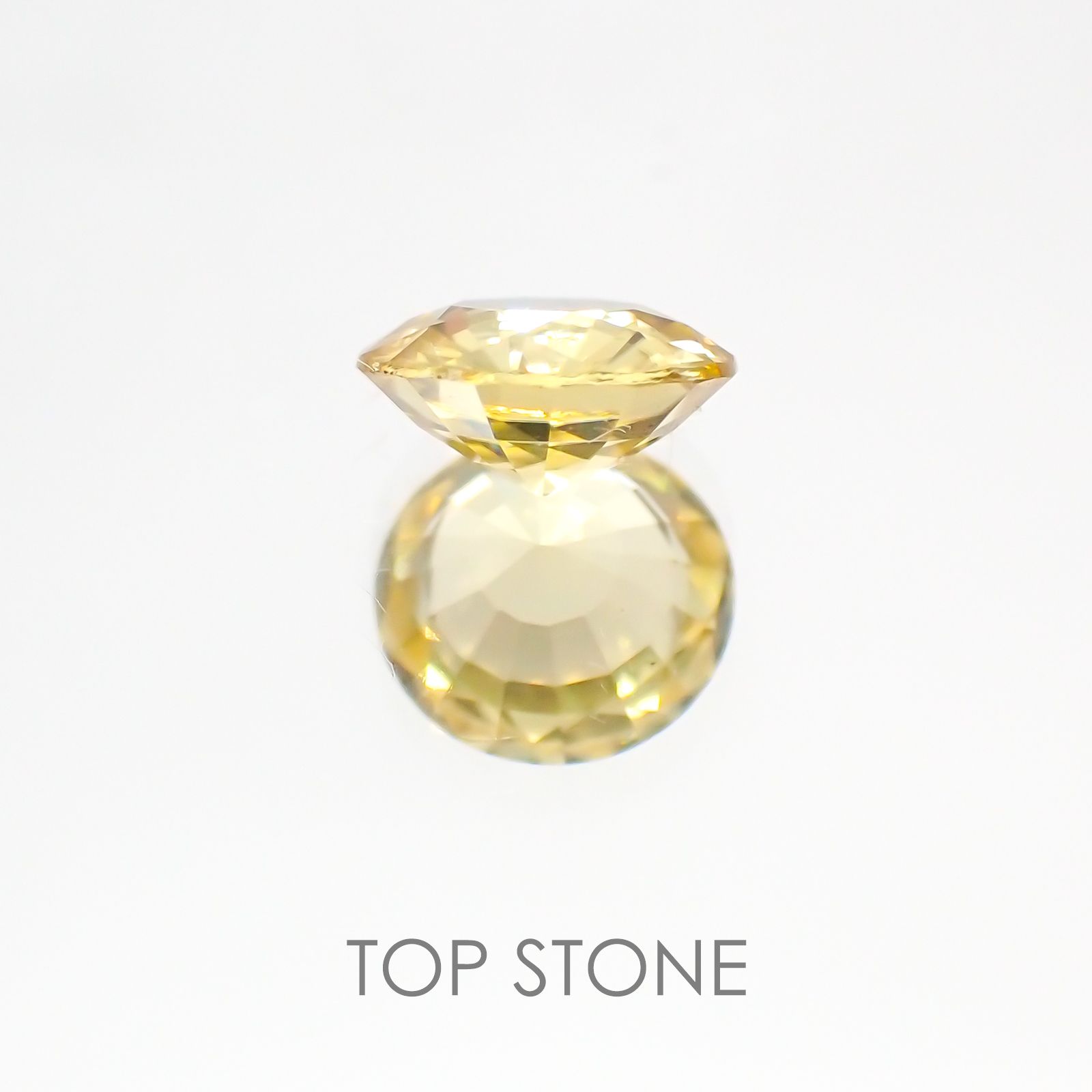 イエロージルコン スリランカ,カンボジア産 ルース 1.2ct[20128066]6.5×6.5mm前後
