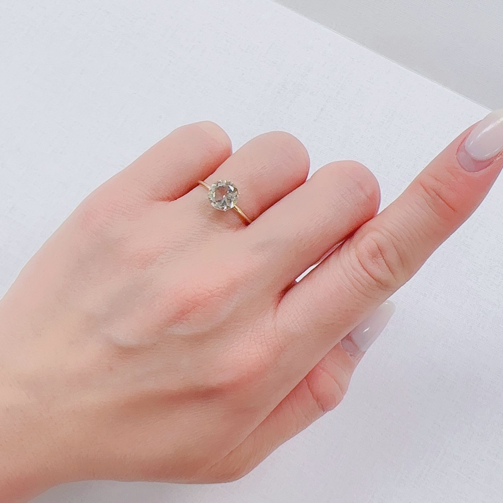 ゴールデンラブラドライト メキシコ産 1.17ct[230220365]7.3x7.3mm前後