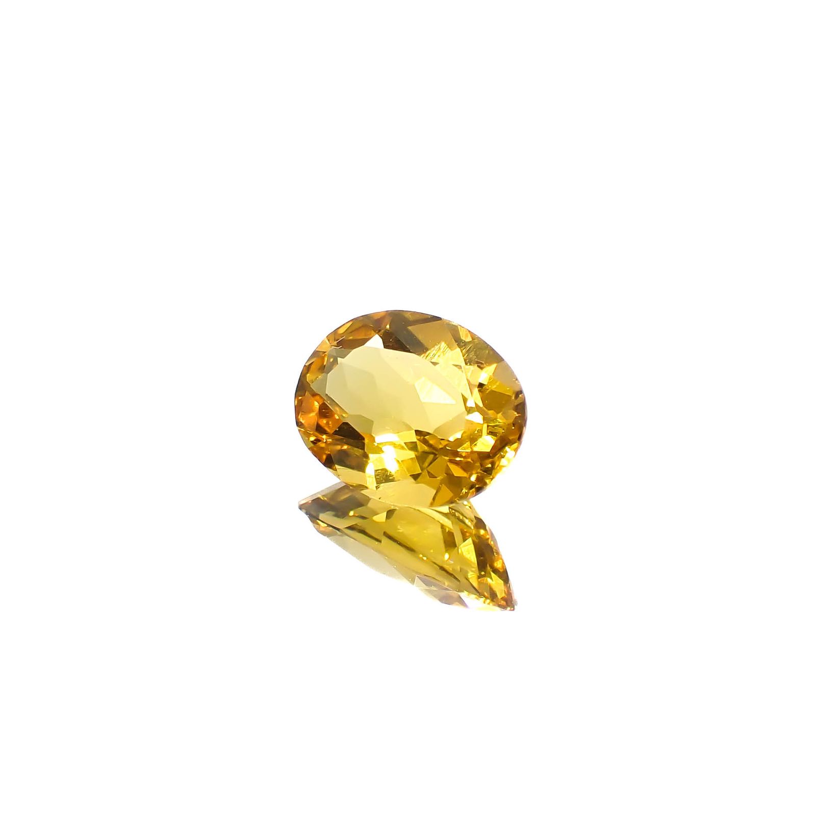 ゴールデンベリル(宝石名ゴールデン・ベリル)ブラジル産 0.87ct 識別済[250530348]7.9x5.8mm前後