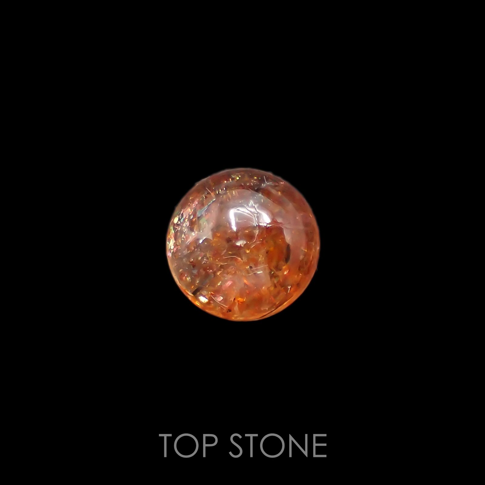 イリュージョンサンストーン(宝石名フェルドスパー) タンザニア産 1.51ct 識別済[210812312]7×7mm前後