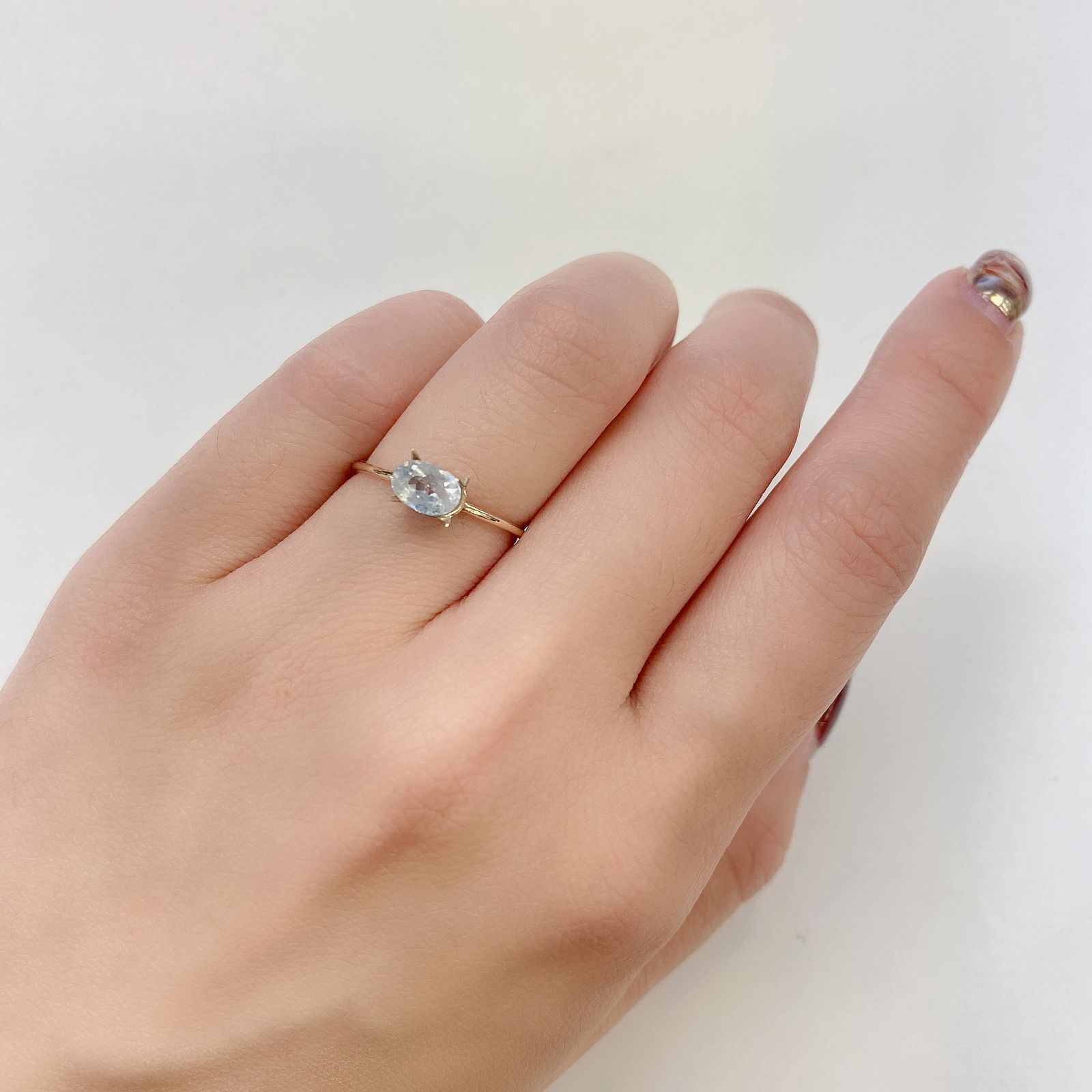 ユークレース(宝石名ユークレース) ブラジル産 0.580ct ソ付(彩珠)[20094506]6.5×4.4mm前後