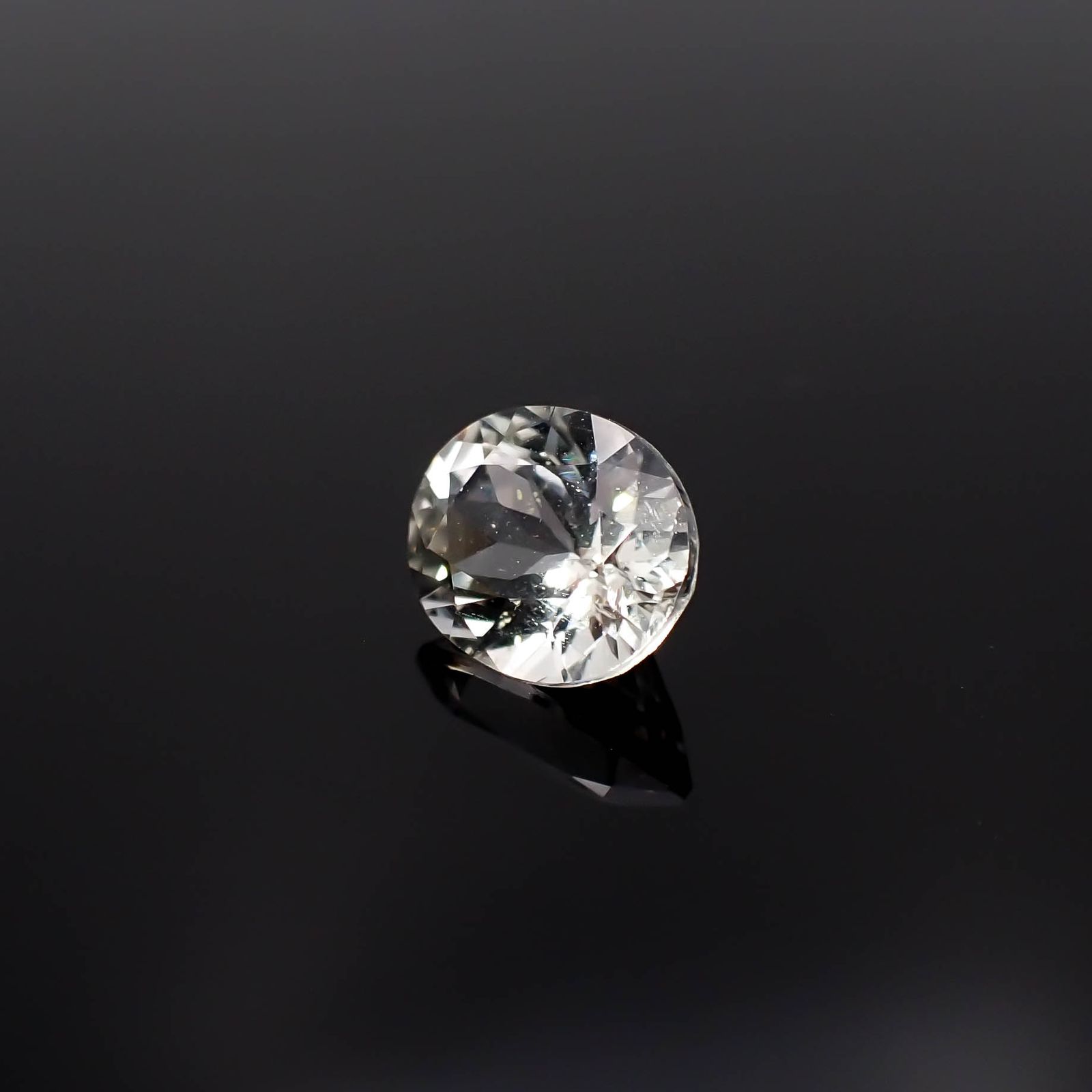 アクロアイト 非加熱(宝石名トルマリン)ナイジェリア産 1.24ct 識別済[231225205]7.6x6.2mm前後