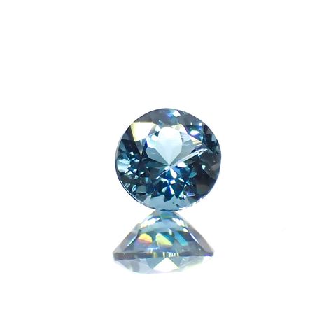 ブルートルマリン(宝石名トルマリン)アフガニスタン産 0.41ct 識別済[250115320]4.7x4.6mm前後