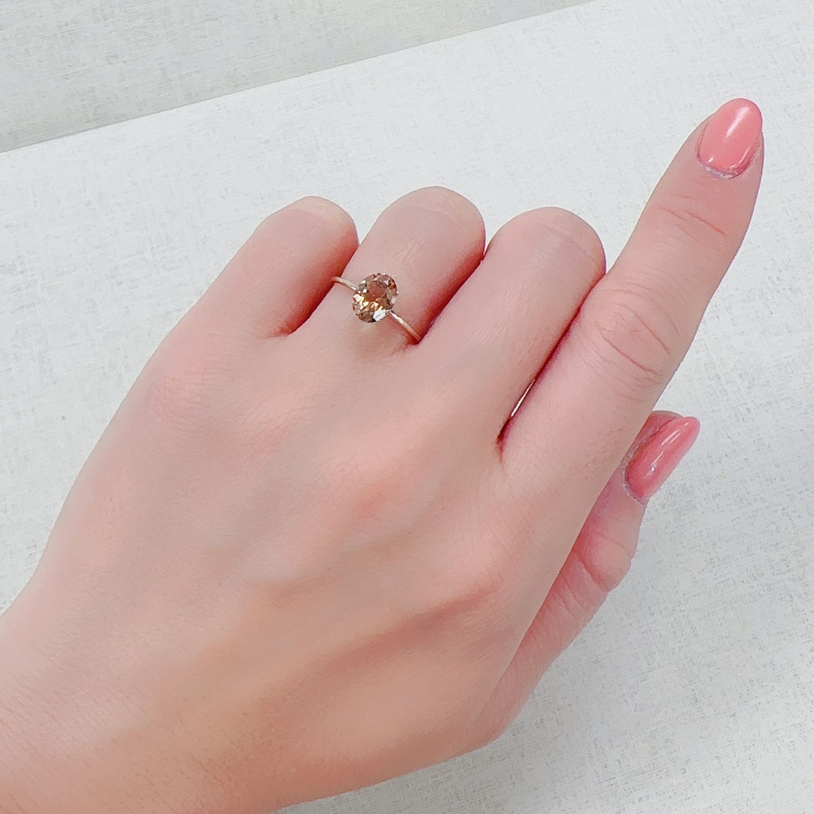 オレンジトルマリン(宝石名トルマリン)コンゴ民主共和国産 1.28ct 識別済[230320853]8x6.2mm前後