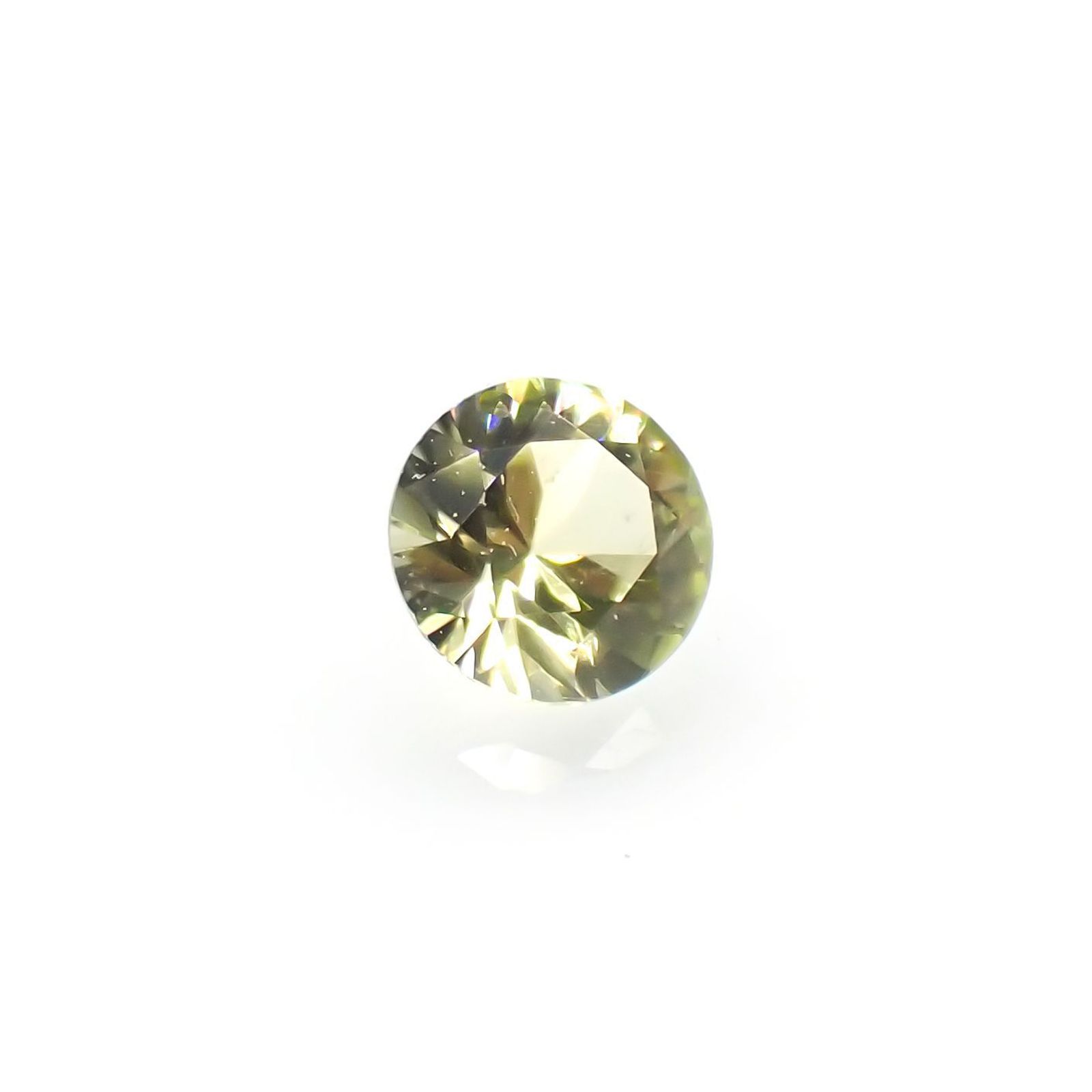 パラサイティックペリドット(宝石名ペリドット)採取地：ロシア 0.091ct 識別済[220616230]2.8x2.7mm前後
