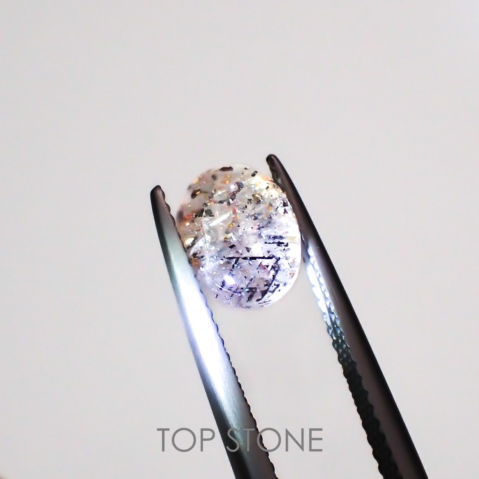 レインボーラティスサンストーン オーストラリア産 1.59ct[230120334]8.2x6.6mm前後